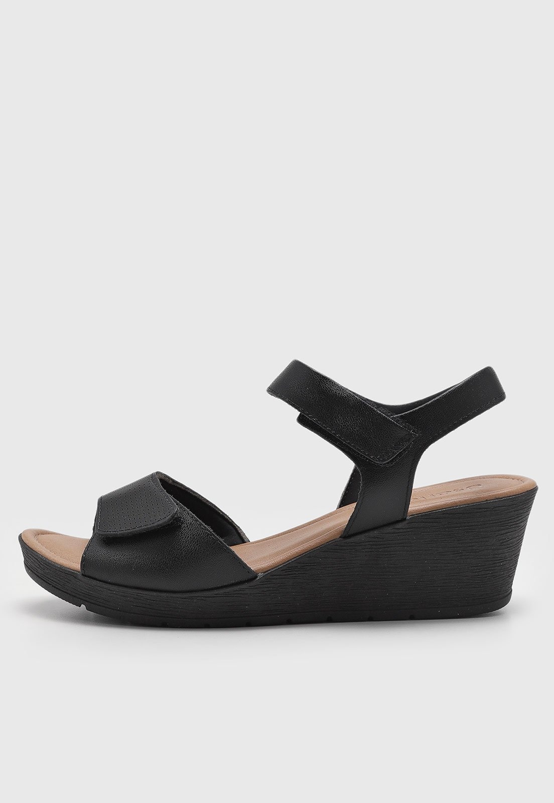 Imagem principal Sandália Feminina Usaflex Salto Anabela Preta Usaflex preto