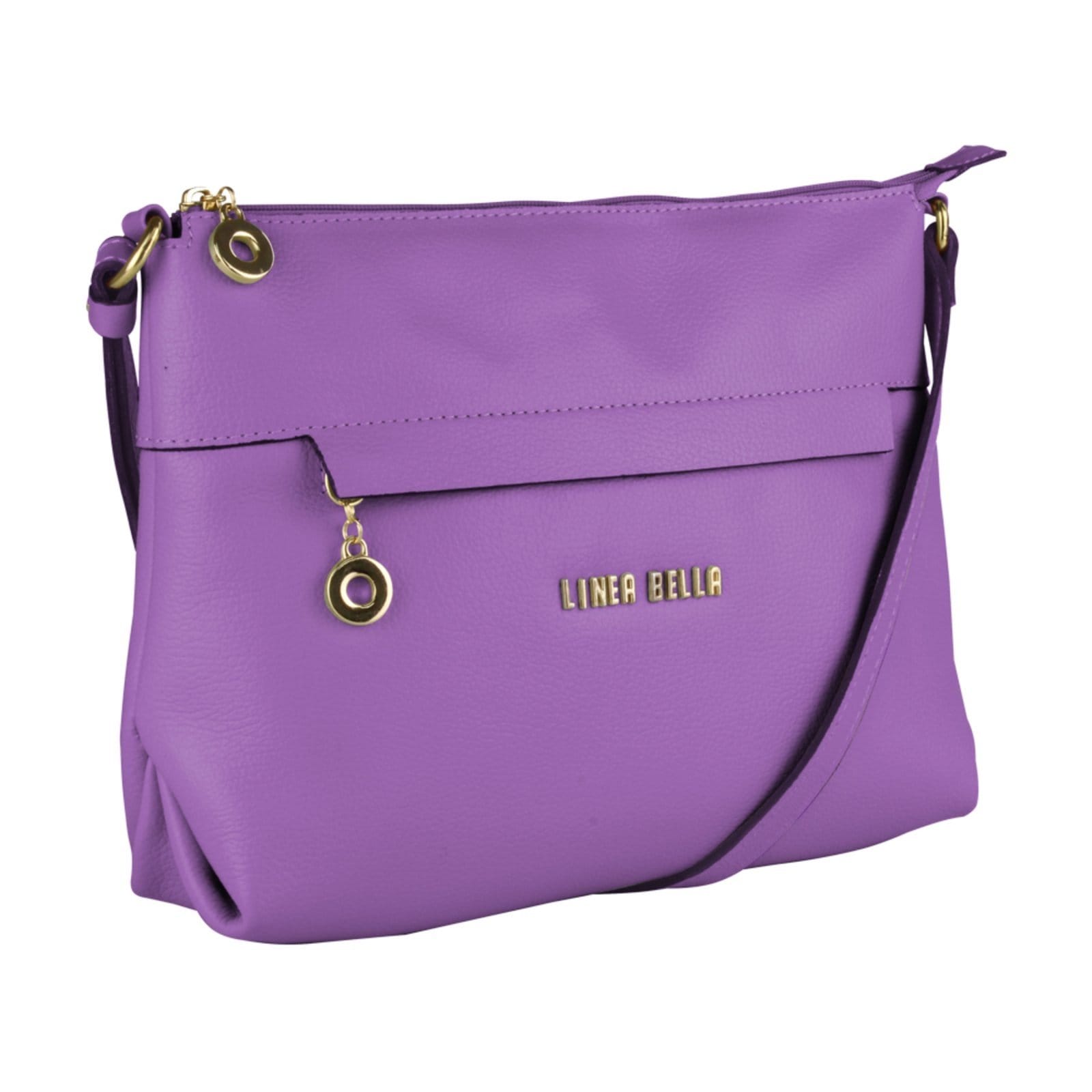 Bolsa feminina Linea Bella em couro 5127 Lilás