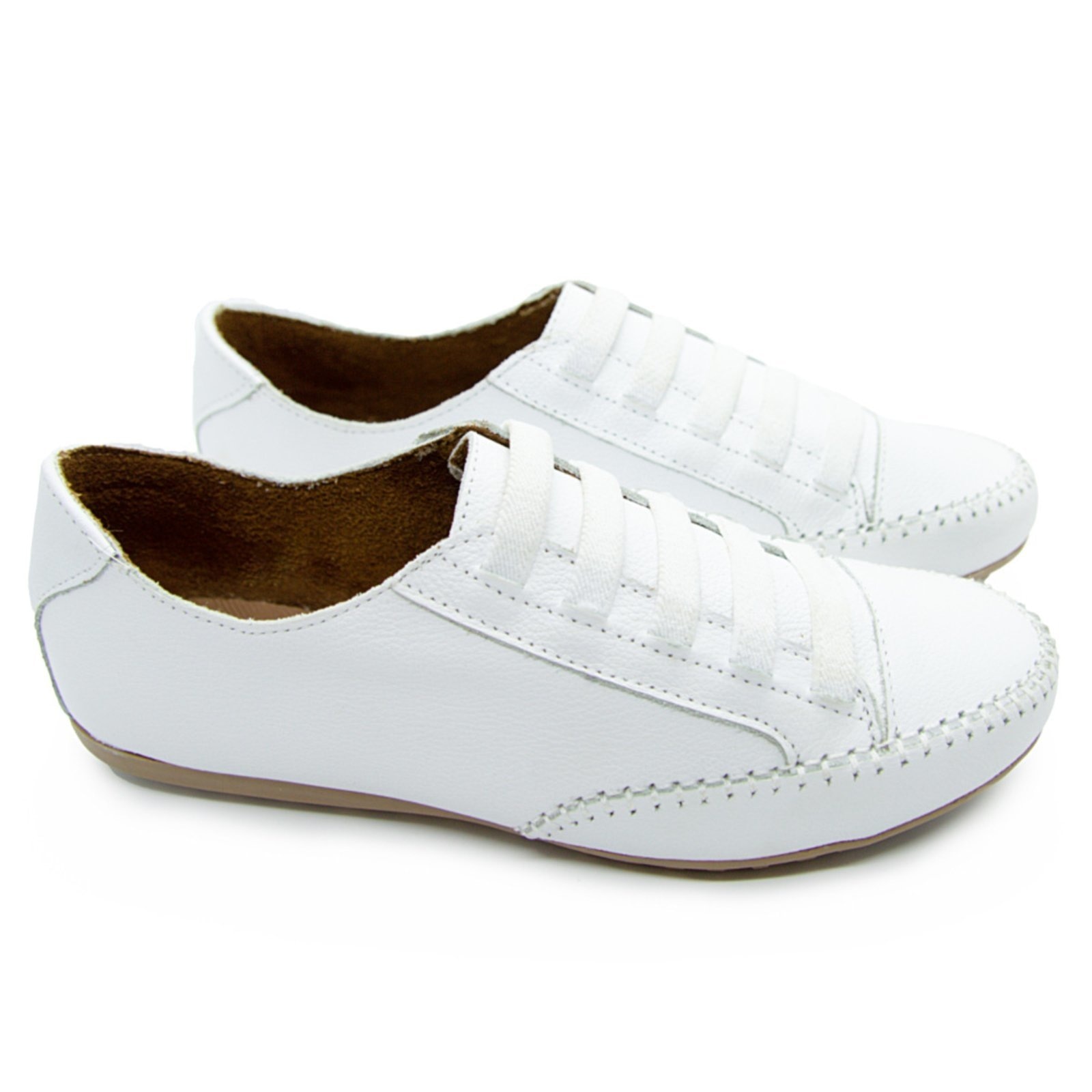 Imagem principal Tênis Mocatênis Feminino diRavena em Couro - Cod101 New Collection 2025 diRavena branco/off-white