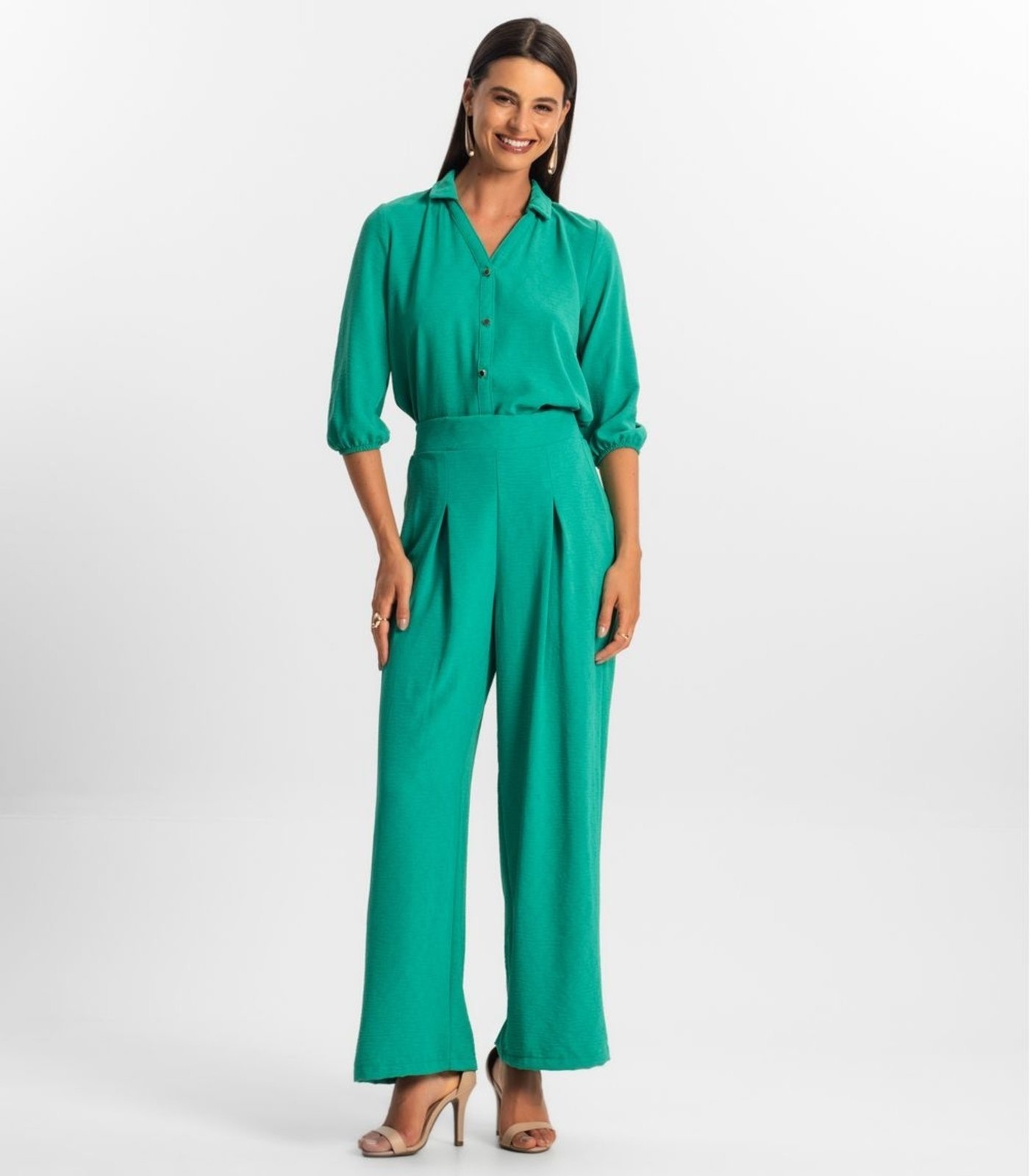 Imagem principal Calça Reta Feminina Rovitex Rovitex verde