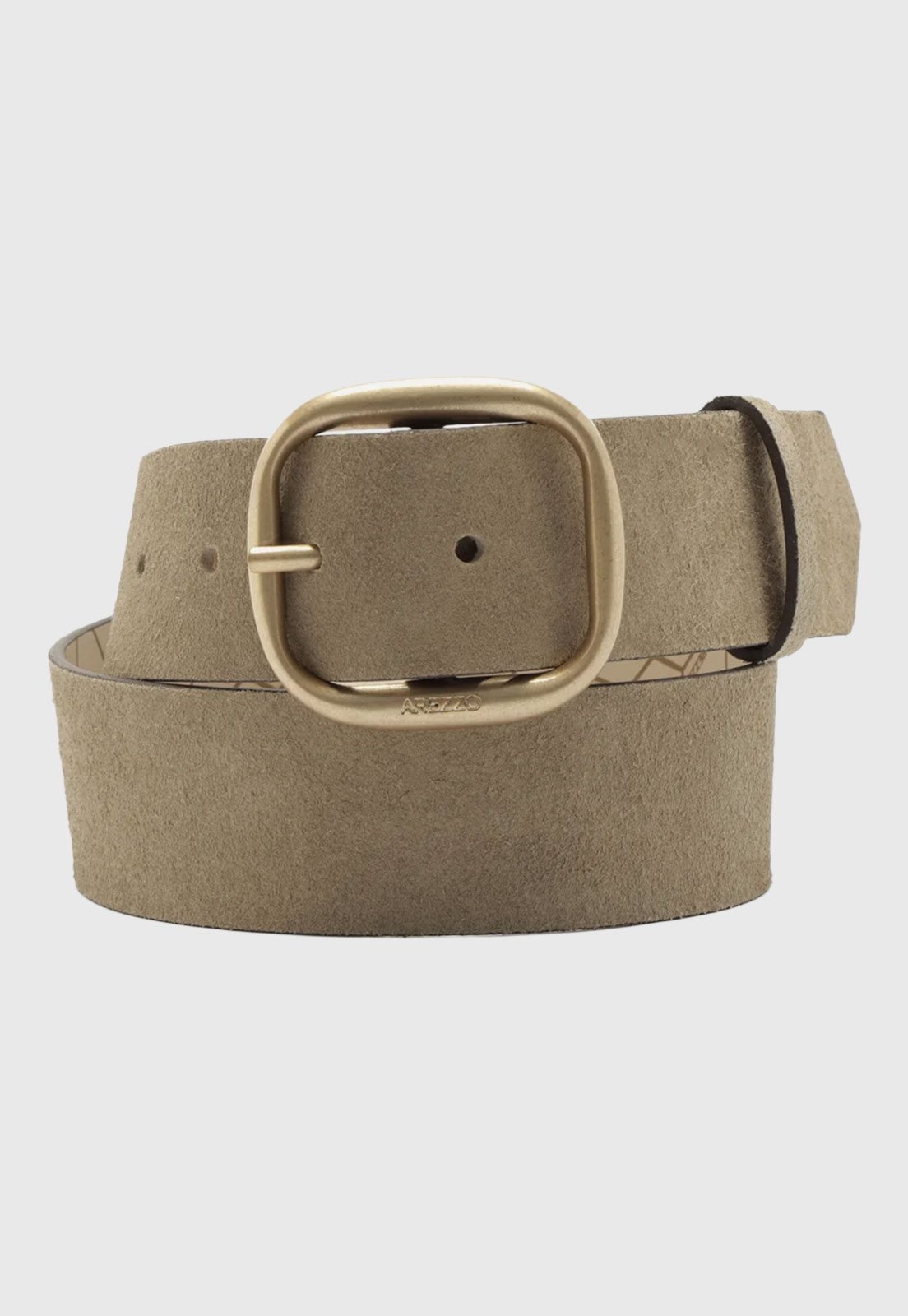 Imagem principal Cinto Feminino Arezzo Rustic Suede Misty Taupe Arezzo bege