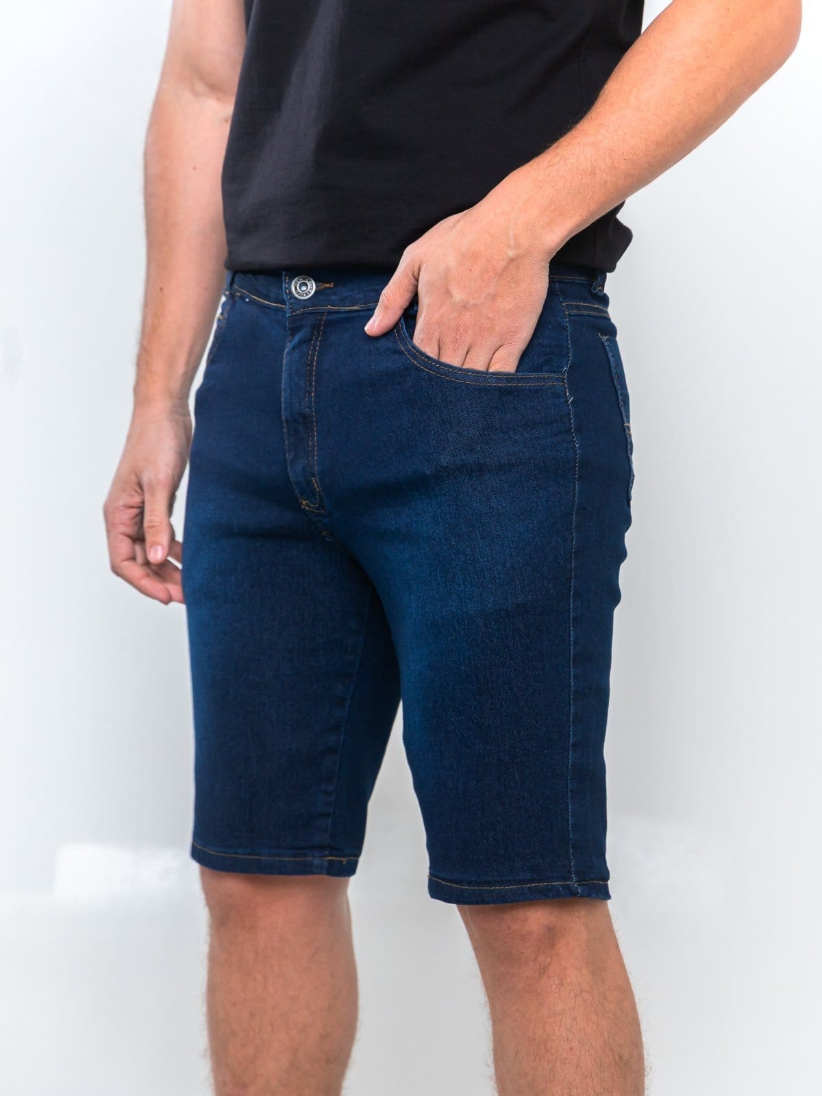 Bermuda Jeans 5 Estilos Escura Modesta e Elegante Masculina