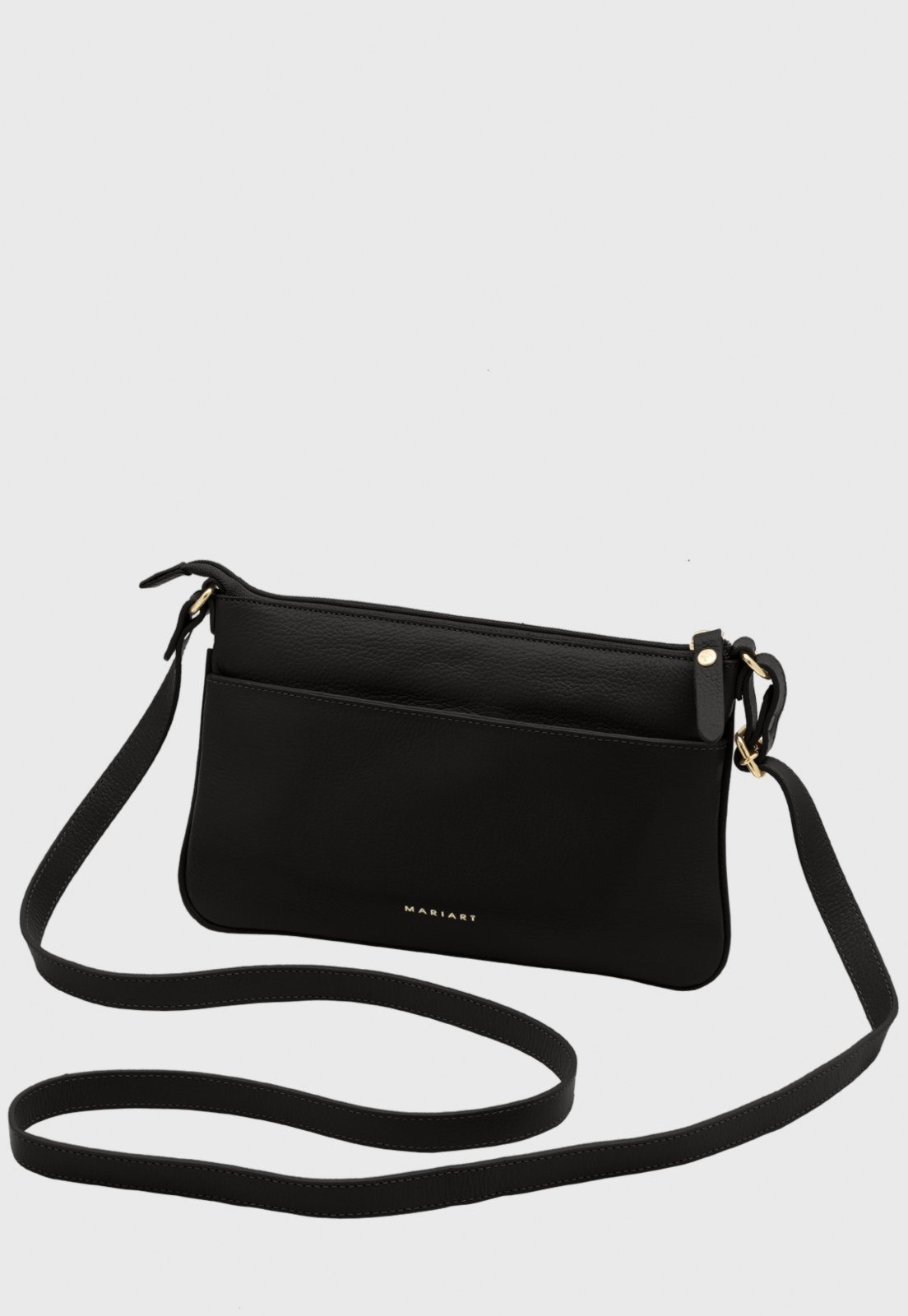 Imagem principal Bolsa Transversal Couro Mariart Girassol Preta Mariart preto