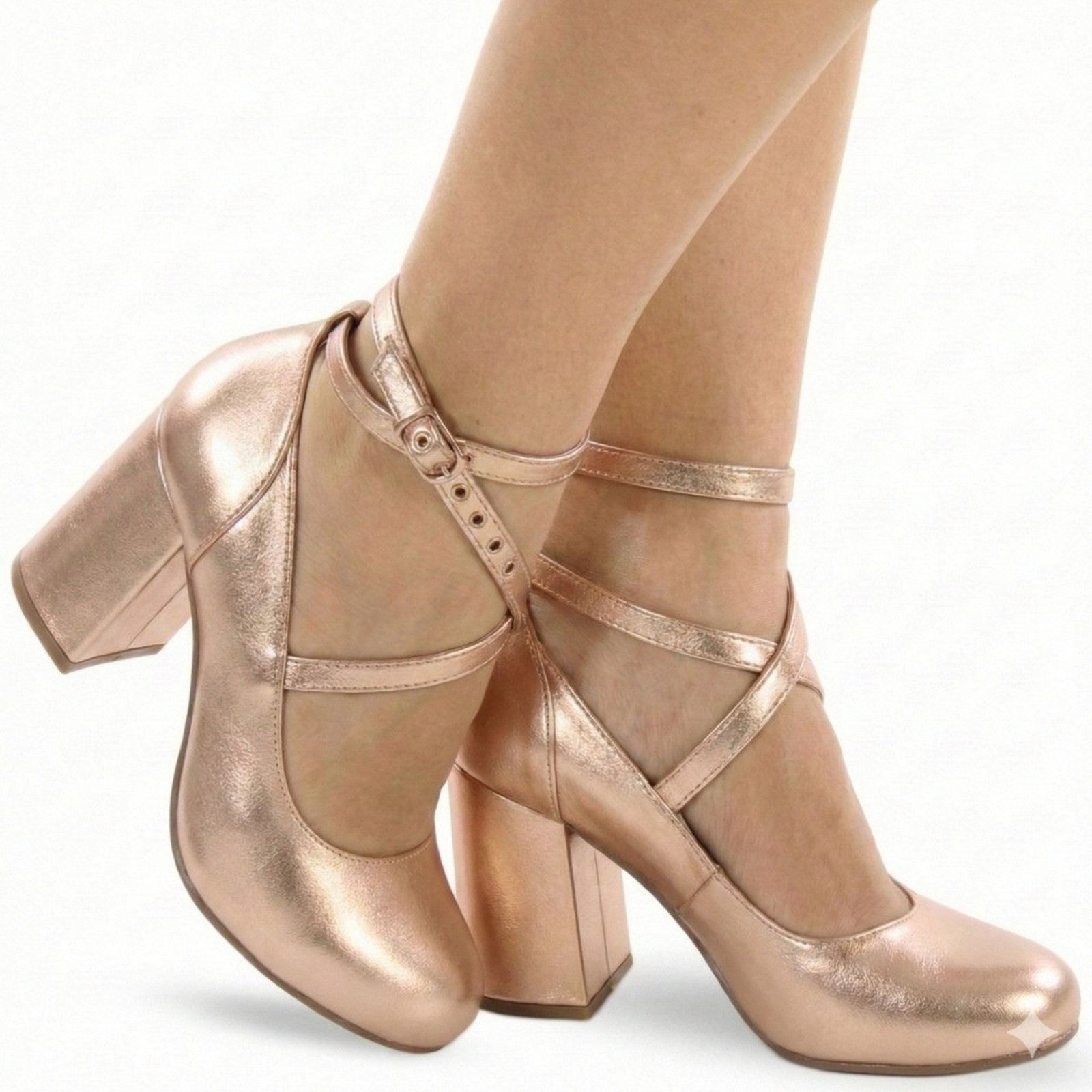 Imagem principal Sapato Modarpe Salto Grosso Boneca Rose Gold B62 Modarpe rosê rose