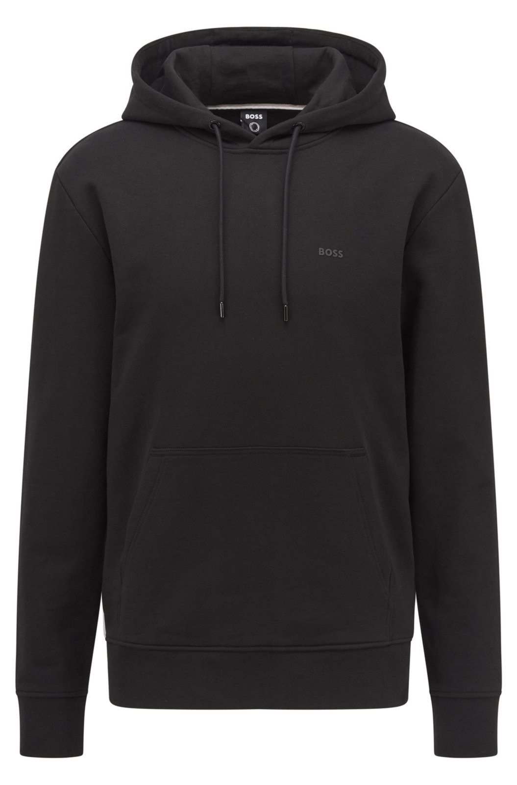 Imagem principal Blusa De Moletom Com Capuz Em Algodão Orgânico Com Logotipo Boss preto