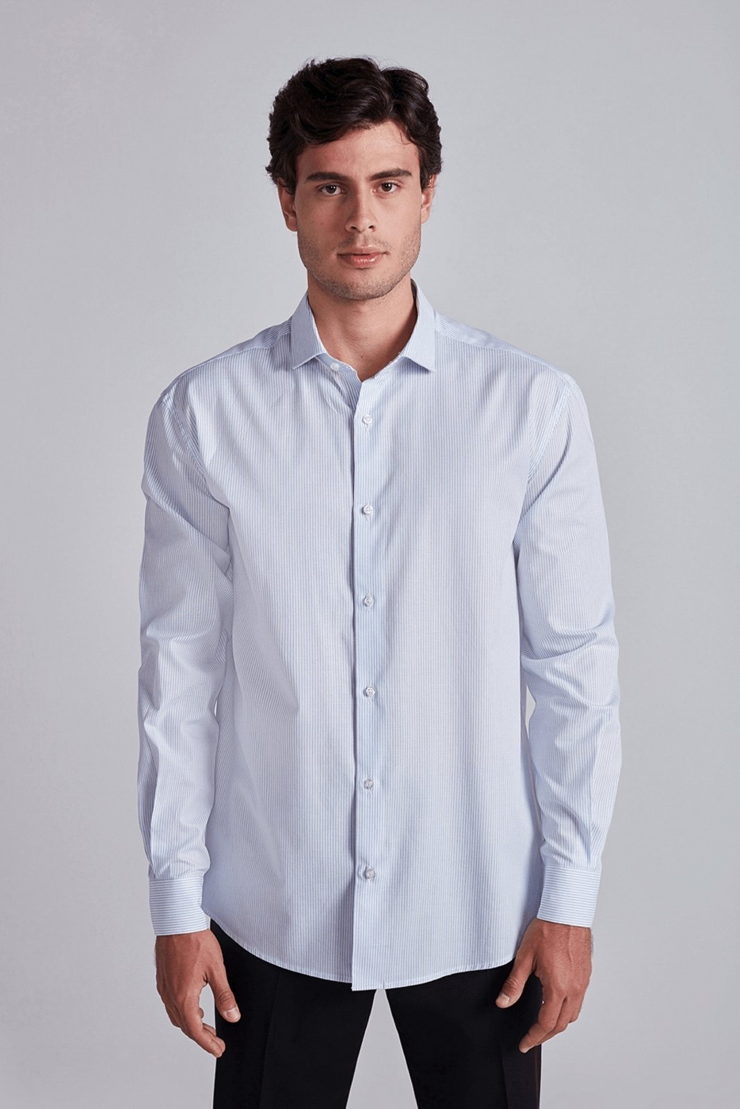 Imagem principal HIGHSTIL Camisa Social Algodão Egípcio Comfort Listrada Claro HIGHSTIL azul