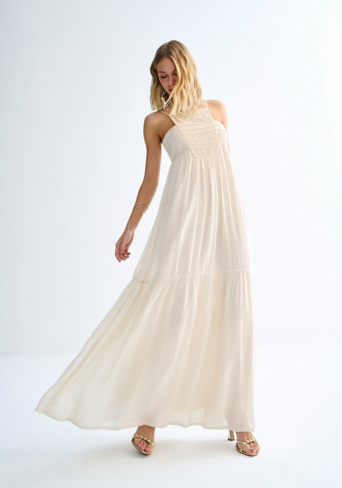 Imagem principal Vestido Longo de Alças Finas Lez a Lez off-white