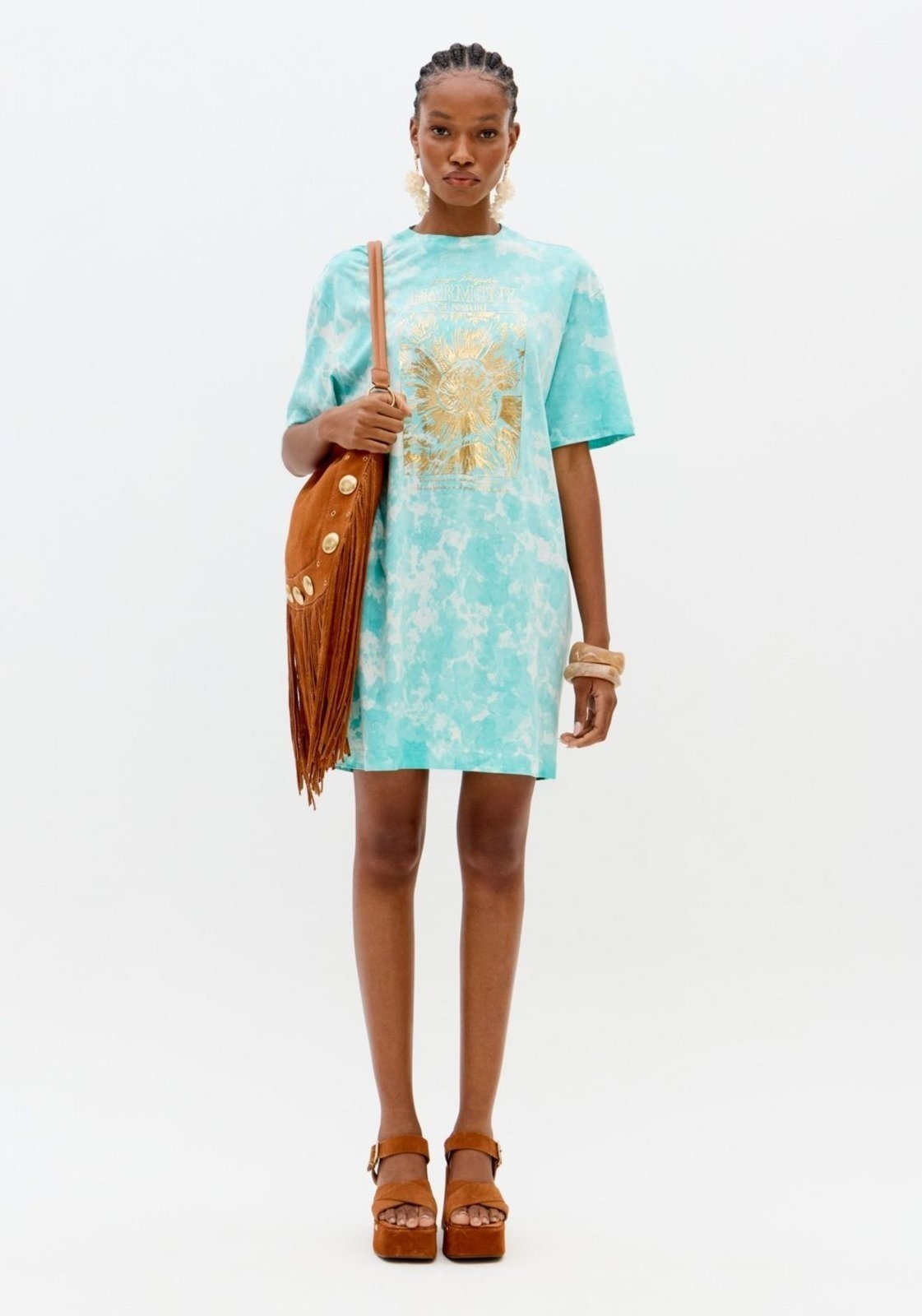 Imagem principal Vestido T-dress Curto Com Estampa Lança Perfume branco