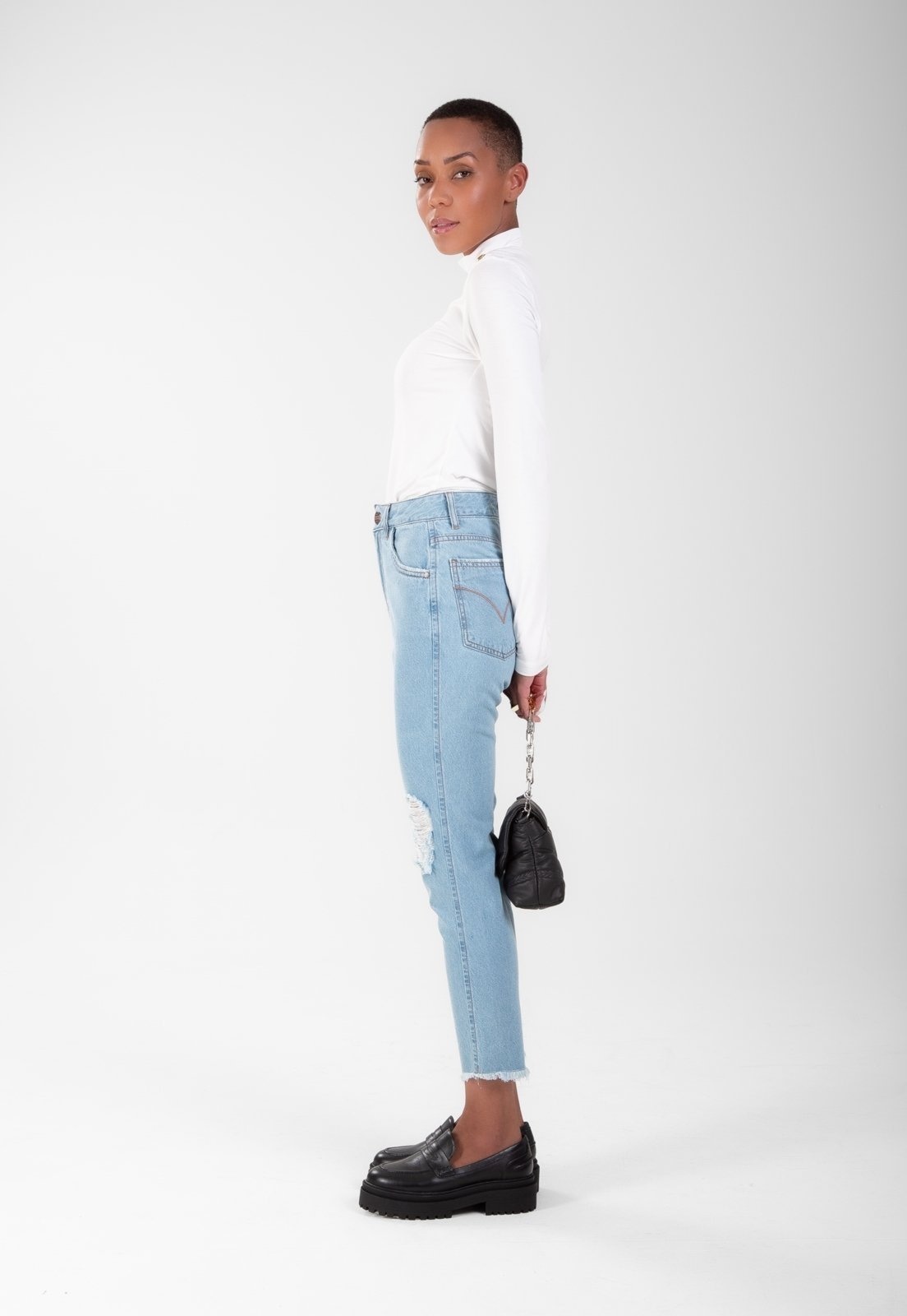 Imagem principal Calça Traymon Mom 5 Bolsos Delavê Traymon jeans