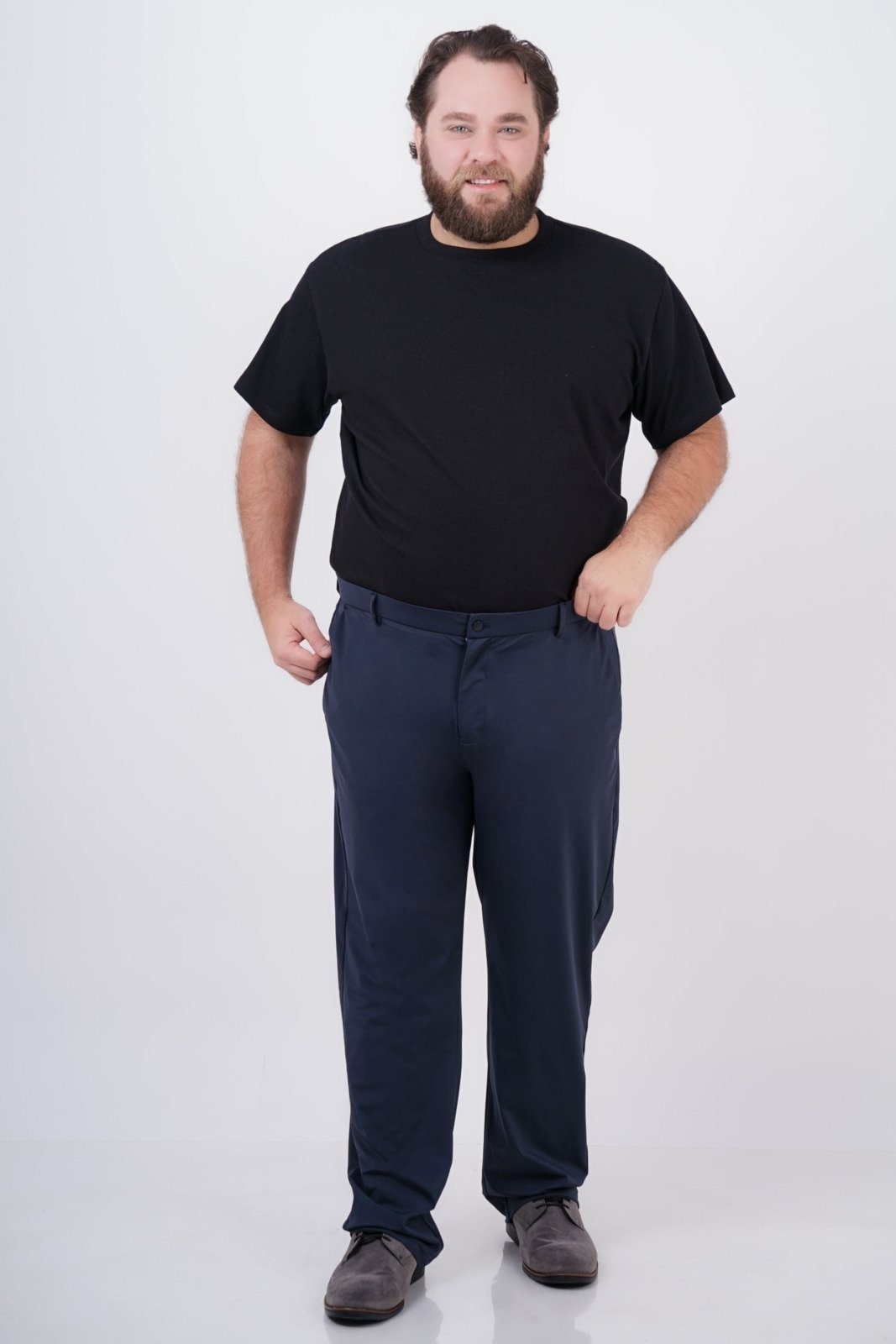 Imagem principal Calça Social Masculina Sh Fashion Super Elastano Plus Size Confortavél Cor Marinho SH FASHION azul marinho