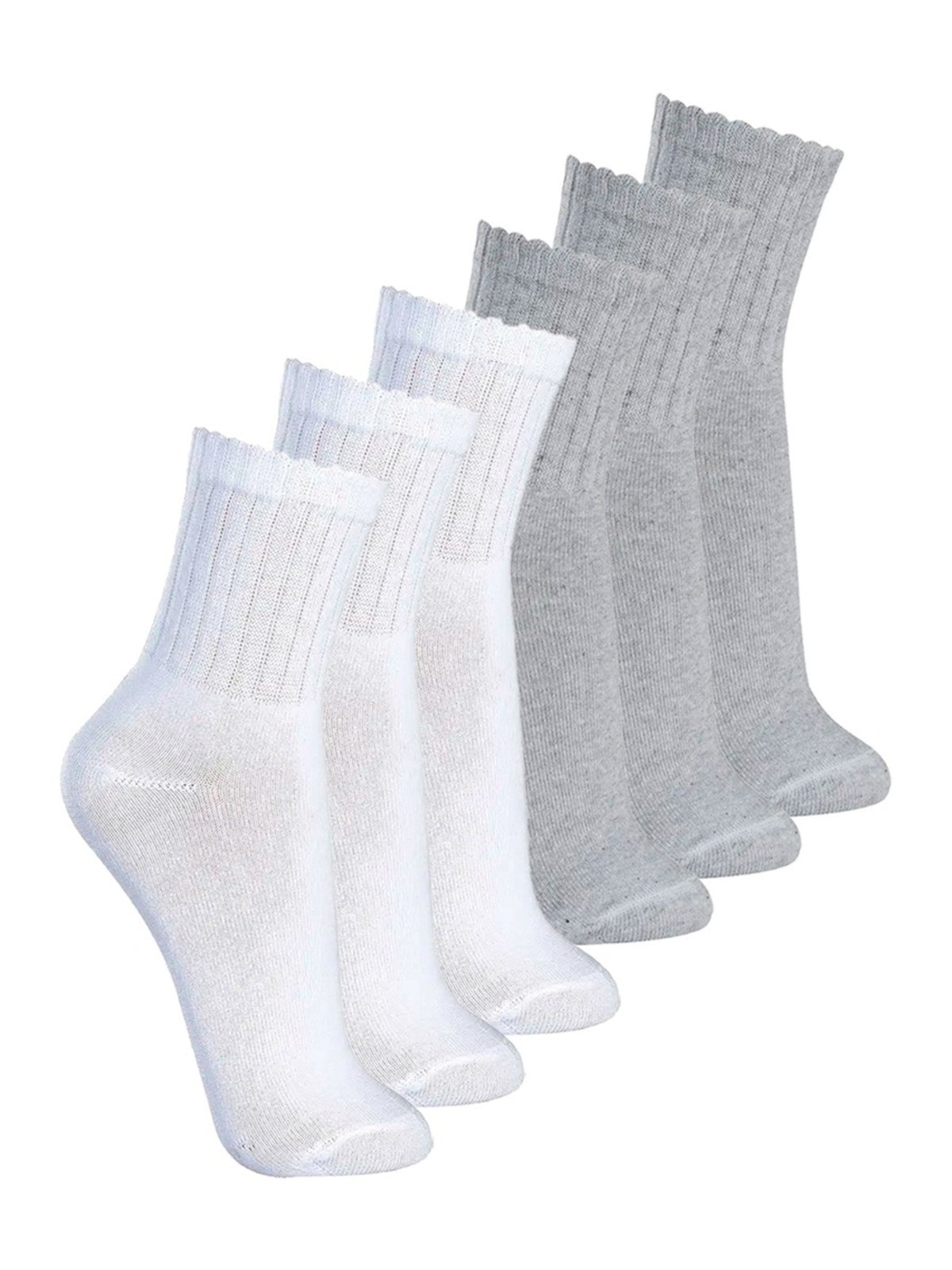 Imagem principal Kit com 6 Pares de Meias Esportiva Cano Médio Lupo Lupo branco