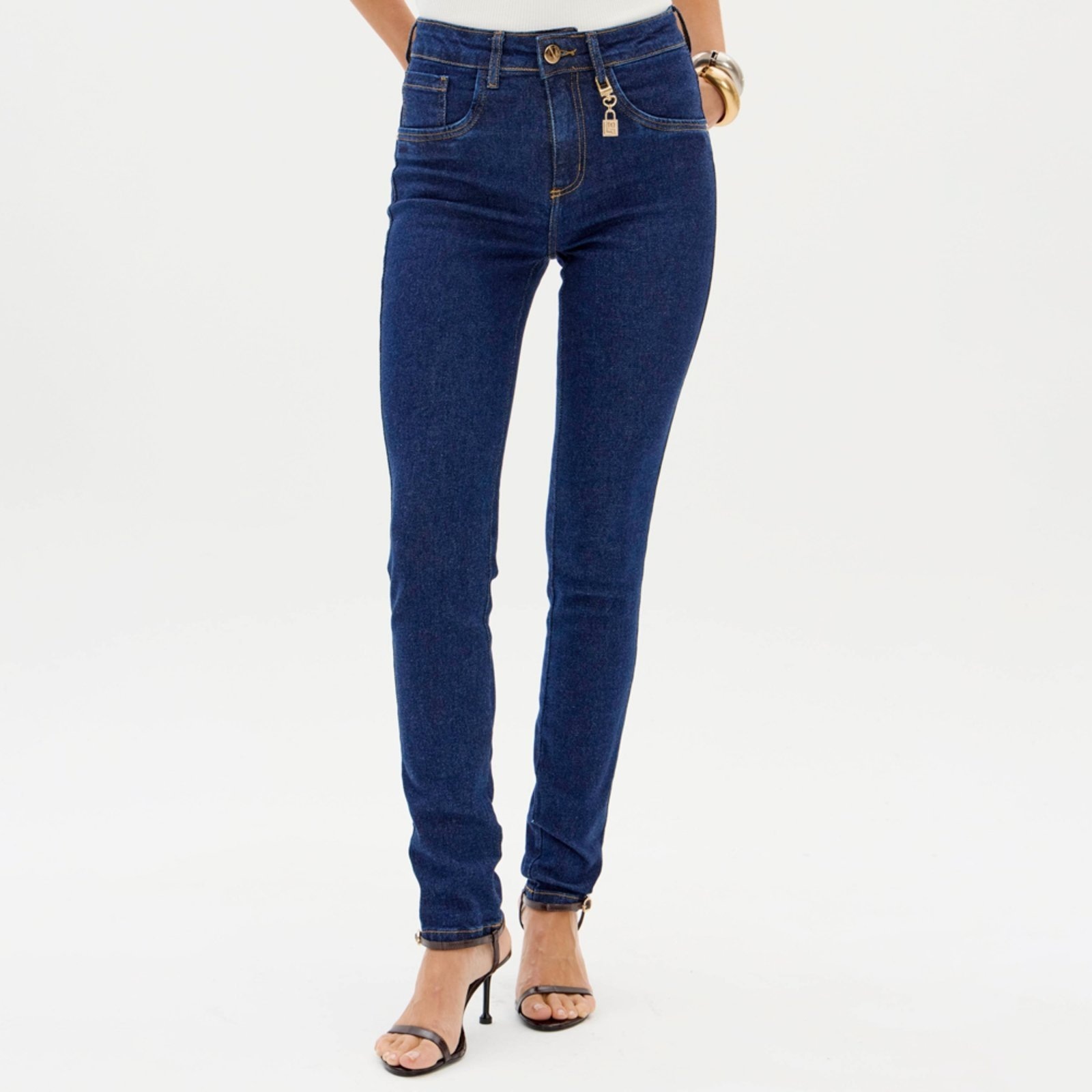 Imagem principal Calça Jeans Lança Perfume Skinny High Ou26 Feminino Lança Perfume azul
