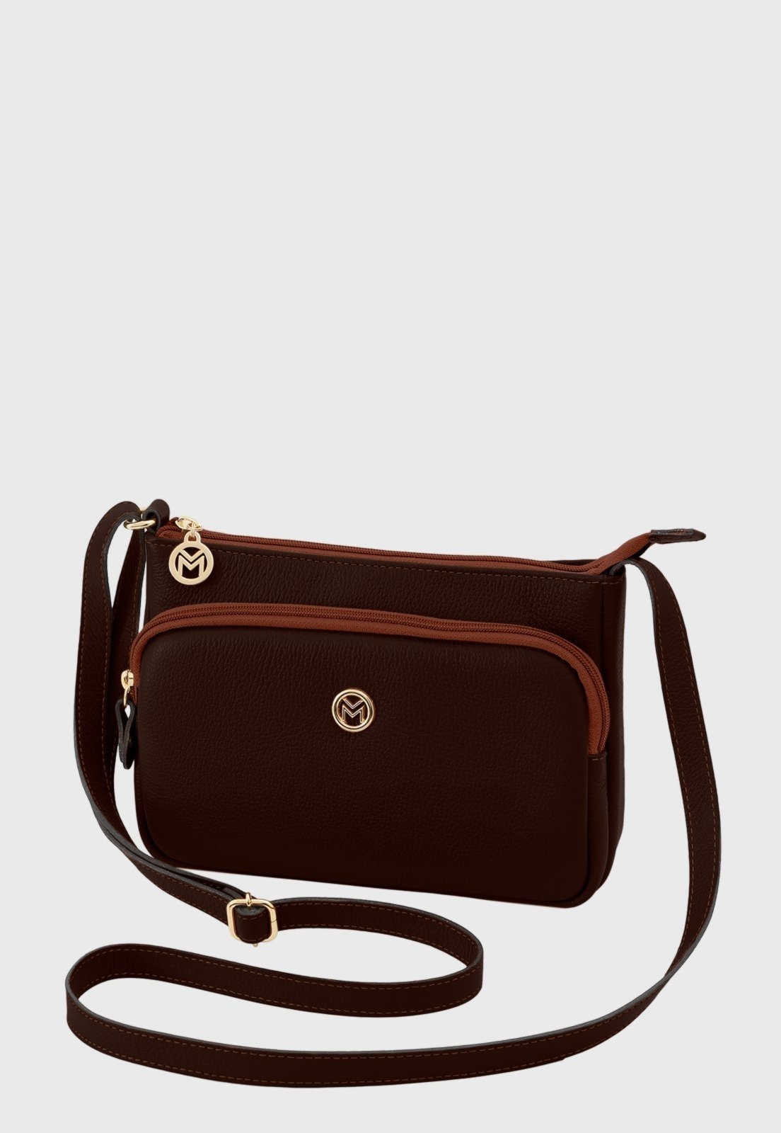 Imagem principal Bolsa Transversal Couro Mariart Rosalina Chocolate Mariart marrom