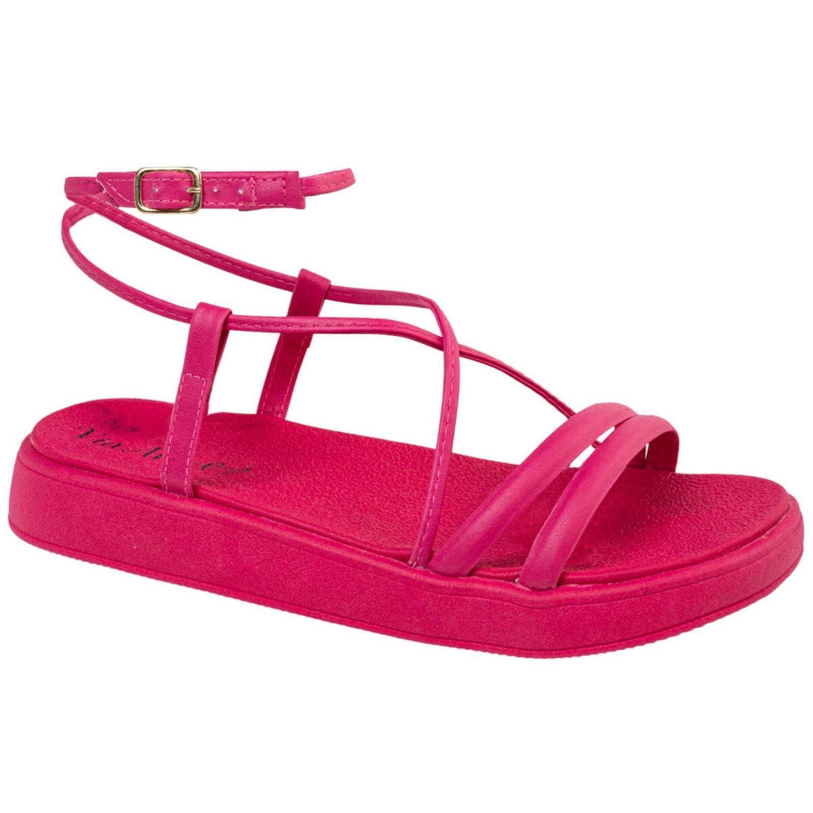 Imagem principal Sandália Papete Feminina Flatform Plataforma Leve Confortável Anatómica Via Angel 7502 VIA ANGEL pink