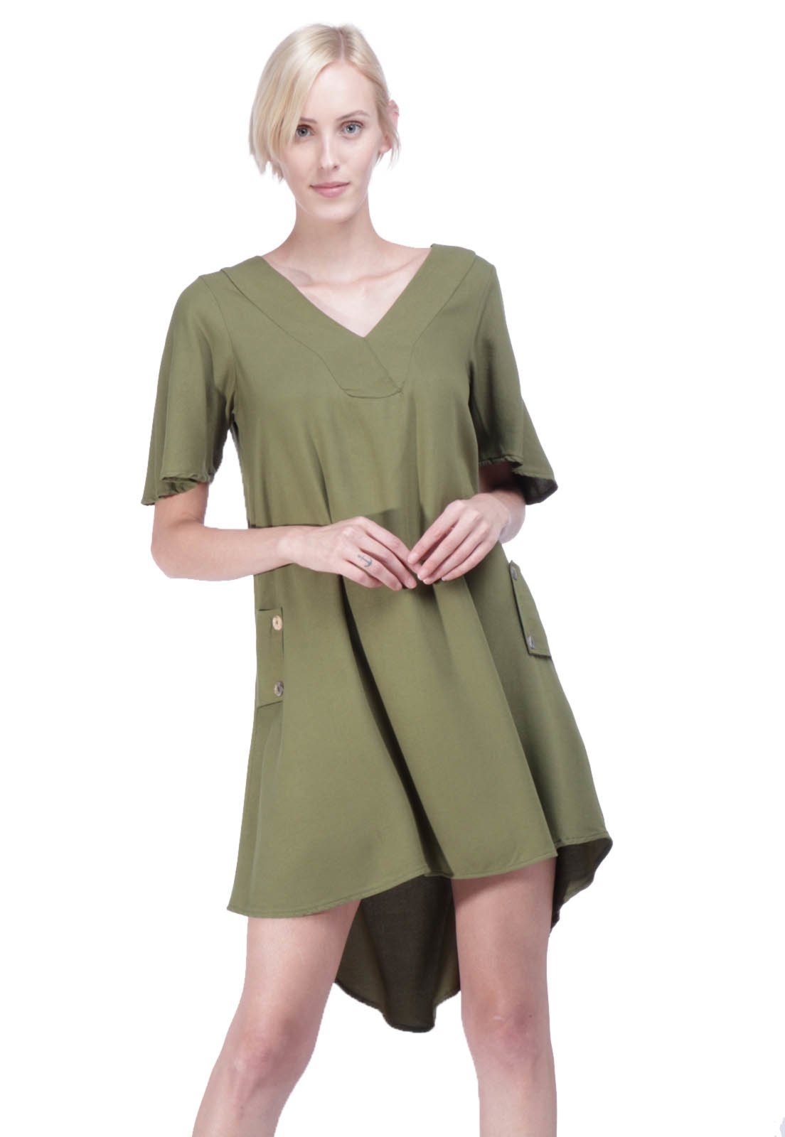 Imagem principal Vestido Curto Amazonia Vital Plano Green Olive Verde Amazonia Vital verde green