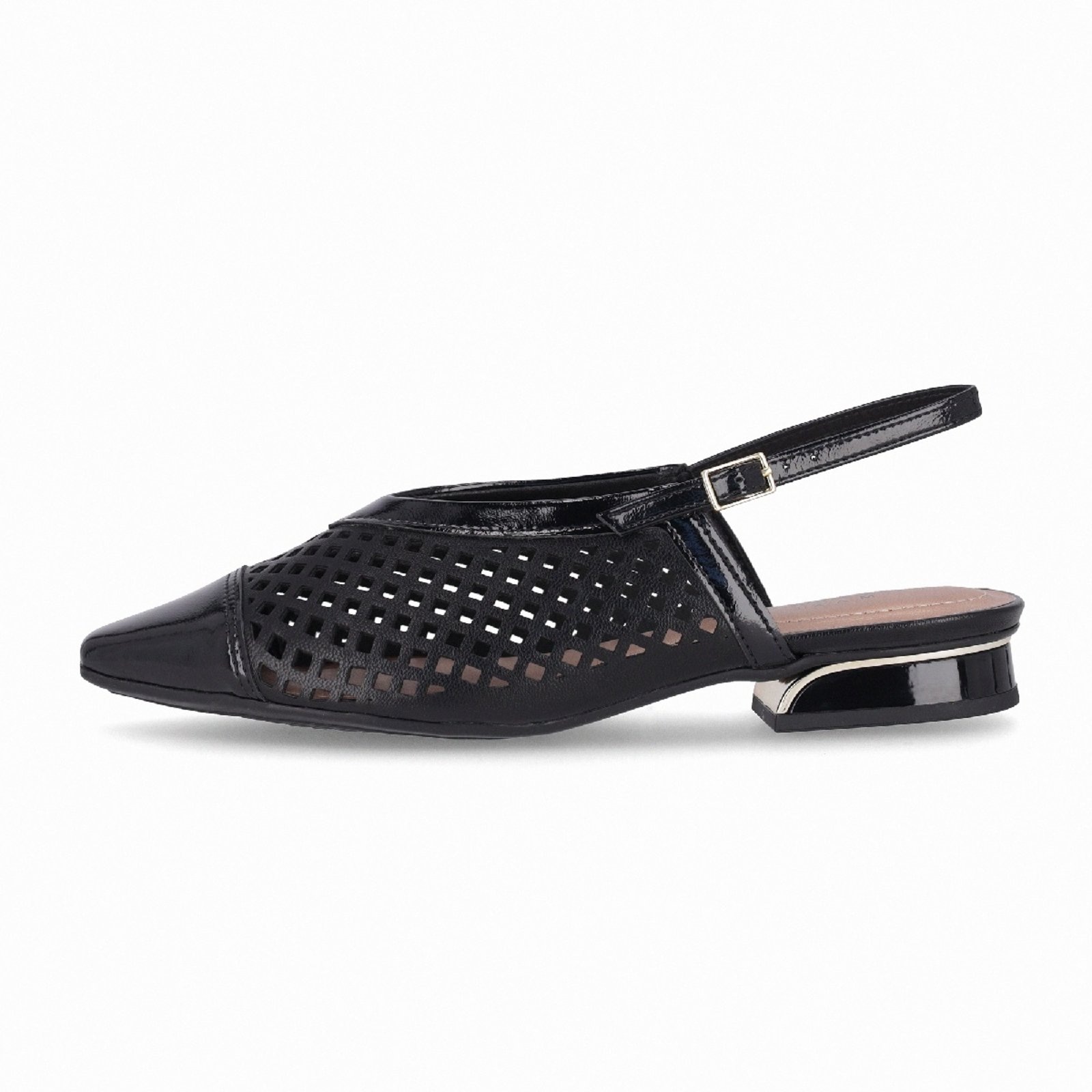 Imagem principal Sapato Piccadilly Slingback Silvia Salto Baixo Piccadilly preto