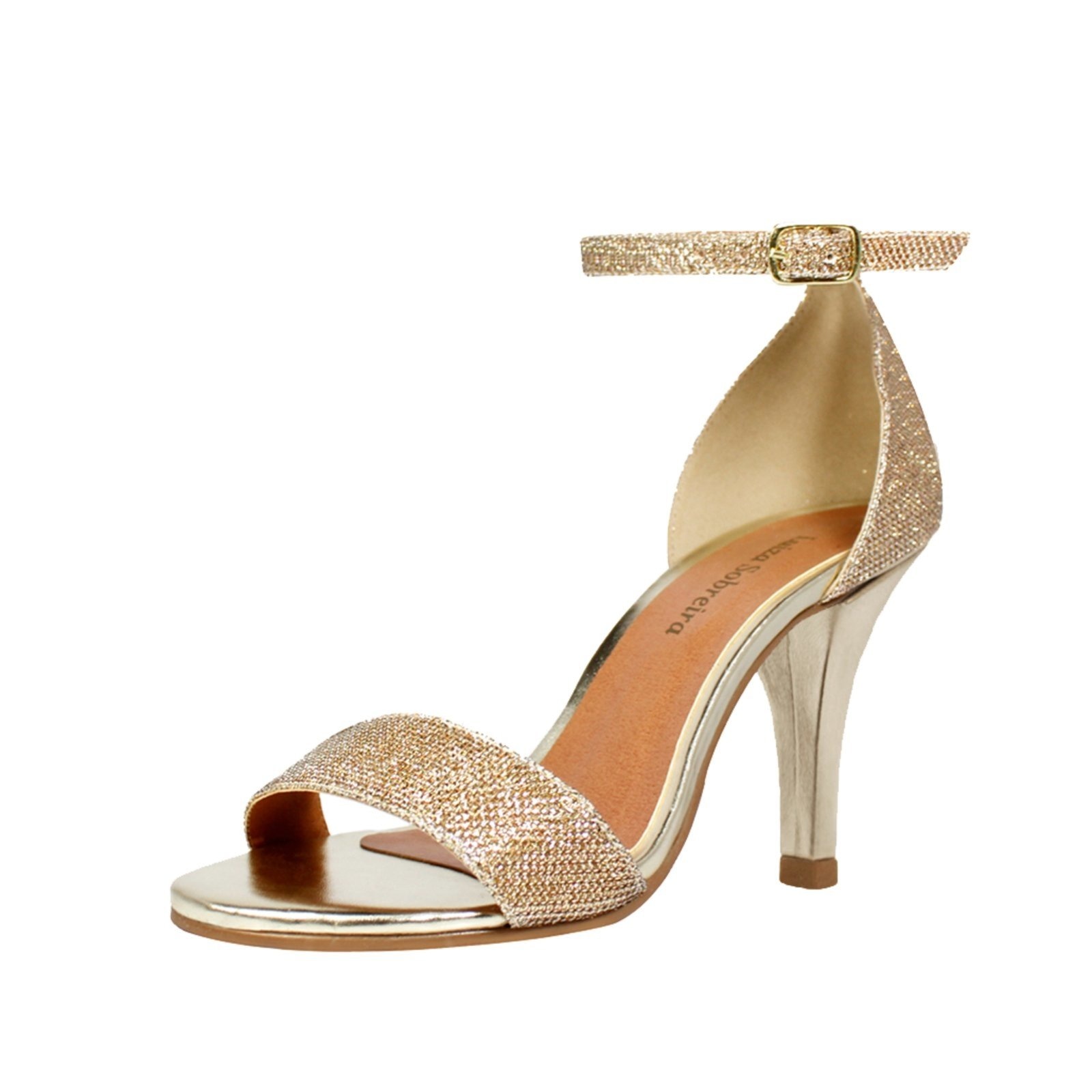 Imagem principal Sandália Salto Alto Fino Luiza Sobreira Glitter Dourada Mod. 2185 Luiza Sobreira dourado