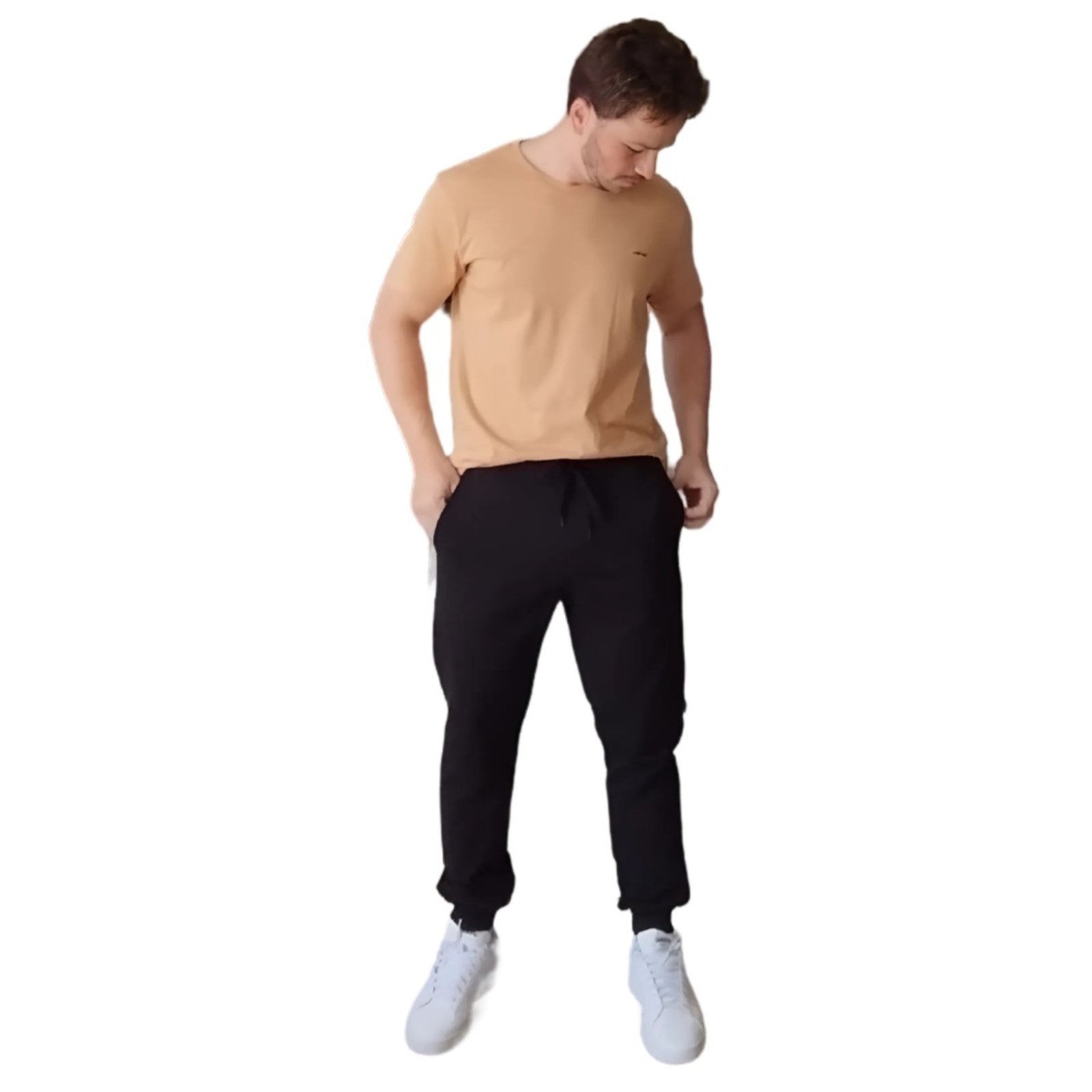Imagem principal Calça Moleton Masculina Jogger Oceano preto