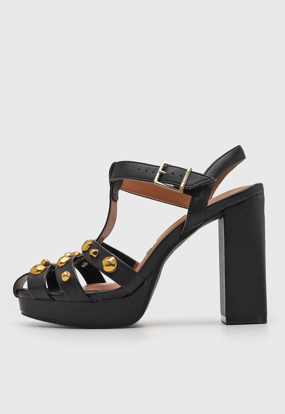 Imagem principal Sandália Feminina Vizzano Salto Alto Bloco Tachas Preta VIZZANO preto